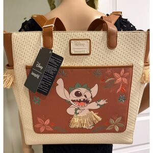 Loungefly Disney Lilo & Stitch Hula Stitch Floral Convertible Tote Bag
